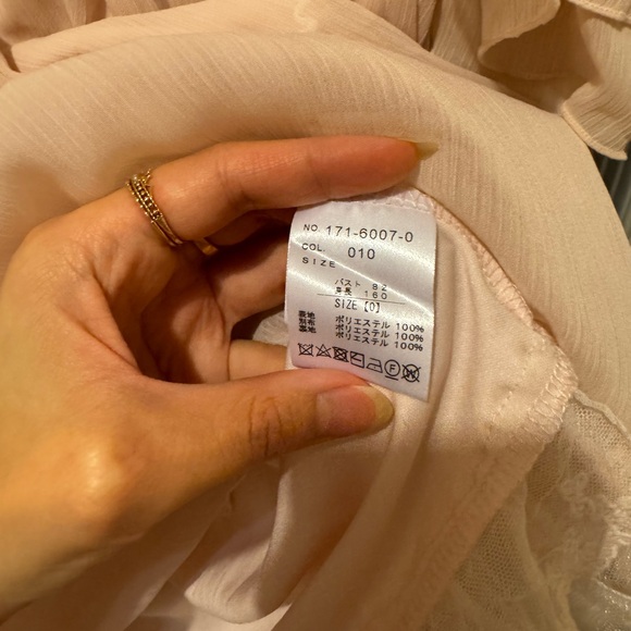 LIZ LISA PINK EMBROIDERED FLOWERS OFF SHOULDER DRESS - Picture 7 of 7